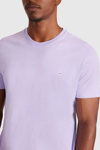 Camiseta Básica Gola Careca Lilas  Aramis