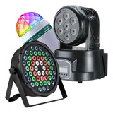 Kit Moving Head Wash 7 Led 10w Quadriled Rgbw Dmx+ Parled 54