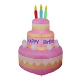 Decoración Inflable De La Torta Para La Fiesta De Cumpleaños