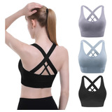 Brasier Deportivo Mujer 3 Piezas Bra Yoga Con Copas