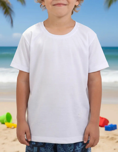 10 Camisetas Infantil Lisa 100% Poliéster Camisa Sublimação