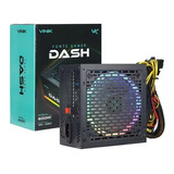 Fonte Gamer Dash 600w Preto Com Fan Led Rgb - Vfg600wpr