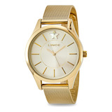 Relógio Lince Feminino Dourado Lrgj147l C1kx