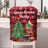 Funda Para Silla Christmas Grinch (negra, Roja Y Árbol De Na