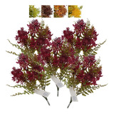 Kit 5 Buquê Mamona Planta Artificial Decorativa Toque Real 