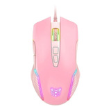 Mouse Gamer Rgb Onikuma Ratón 7 Botones Pink Edition
