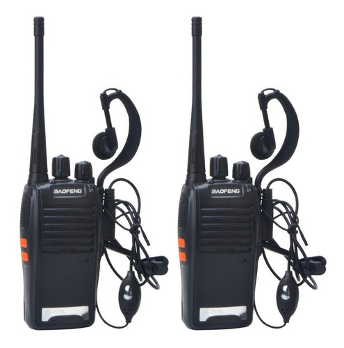 Kit 2 Rádios Comunicador 777 Ht Uhf 16 Canais Profissional 