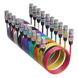 Oleitodh Cable Xlr De 10 Colores, Xlr Macho A Hembra, Cables