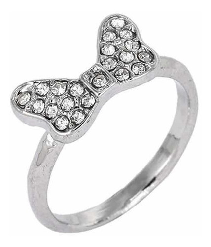 Anillo Plata Minnie Cinto Blanco.