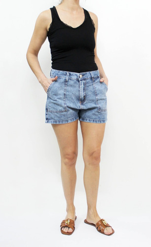 Short Denim Plaque Blue Medio - Blue Medio - Koxis Mujer