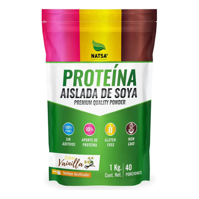 Proteina De Soya De Sabor, Calidad Premium 1 Kg Sabor Vainilla