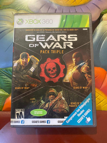 Gears Of War Triple Pack Xbox 360 Gears 1 Y 2 Gow