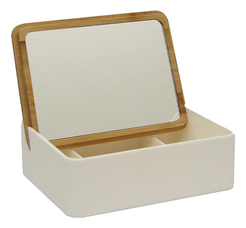 Alhajero De Madera Con Espejo Organizador Joyas Vgo 14x10cm