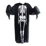 Fantasia Esqueleto Caveira Fantasma Halloween Adulto