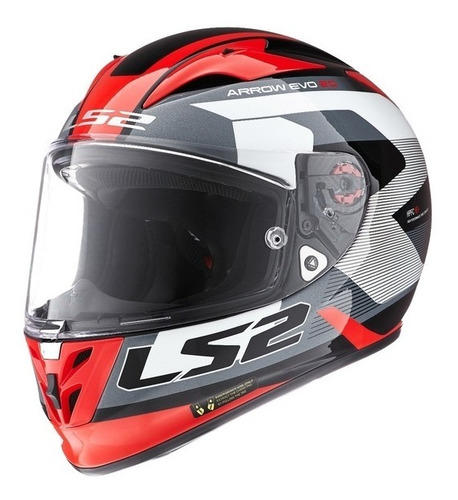 Casco Integral Ls2 323 Arrow Rojo Bco Calle Ruta Moto Dompa 