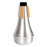 Sourdine Trompeta Muda Recta Aleación Aluminio Plata