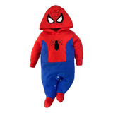 Mameluco Algodon Con Gorro Marvel Spiderman