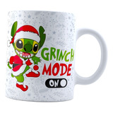 Taza Stitch Navidad Grinchmas Grinch Mode On Regalo Divertid