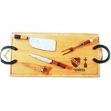 Tabla Asado Bandeja Madera Personalizada Logo Kit Parrilla