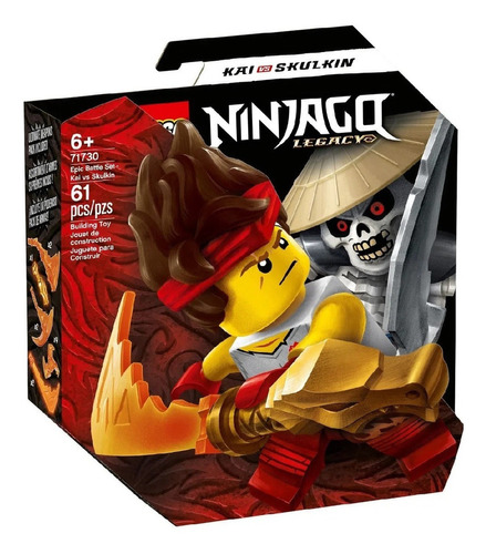 Brinquedo Novo Lego Ninjago Legacy Kai Vs Skulkin 71730 Quantidade De Peças 61