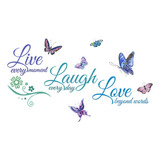 Live Laugh Love - Calcomanas De Pared Con Citas Inspiradoras