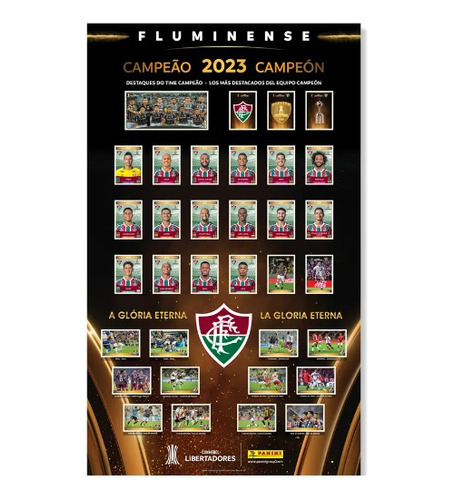 Poster Fluminense Campeão Conmebol Libertadores 2023 Panini