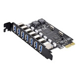 Adaptador Interfaz Tarjeta Puerto Usb 3.0 X 7 Pci-e