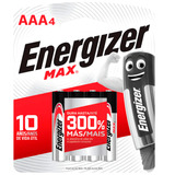 1x Energizer Max Aaa Pack De 4 Unidades Envío A Todo Chile