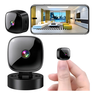 mini cámara espía wifi, disponible a través de WiFi y conexión bluetooth, Cámara de Seguridad doméstica, 1080p hd, pequeña cámara interior con visión nocturna, alarma de detección de movimiento | Meses sin interés