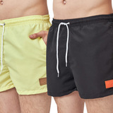 Pack X 2 Shorts De Baño Hombre Lisos Full