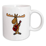 3drose Taza 1 196 090 Funny Moose Tocar La Guitarra Taza De 