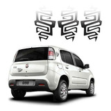 3 Adesivos Fiat Uno Tribal Podium Way 2010 Em Diante 3m Pl