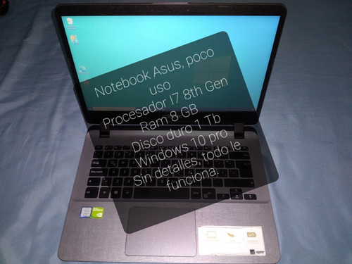 Notebook Asus X407u I7 Poco Uso