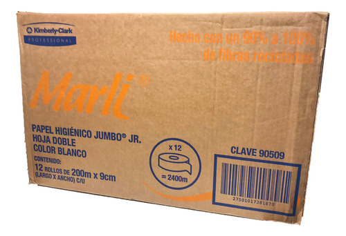  Kimberly-clark Marli 12 Unidades Papel Higiénico Jumbo Jr 12/200 90509