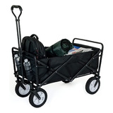 Carrito Plegable De Exteriores Multifuncional Vagon Portatil Color Negro