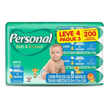 Toalhas Umedecidas Personal Soft & Protect 200 Unidades