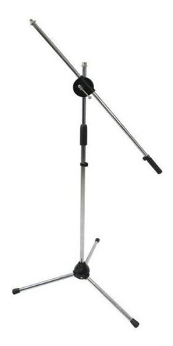 Romms Ms-103 Pedestal Microfono Atril Cromado Stand Boom Cr