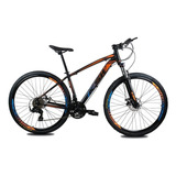 Bicicleta Aro 29 Ksw Color Altus 1.0 24v Hidraulico + Trava Cor Laranja/azul Tamanho Do Quadro 21