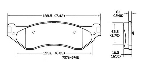 Pastillas Freno Delanteras Ford F150 2001 2002 2003 2004 Foto 2