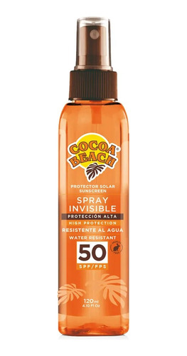 Protector Solar Factor 50 Spray Invisible Cocoa Beach X120ml