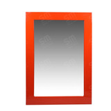 Espejo Pared Marco Madera Laqueado Naranja Oscuro 50x70 Cm