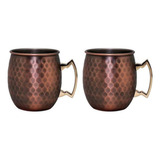 Set 2 Vasos Coctel Copper Mug Wayu Cobre Moscow Mule 600 Ml