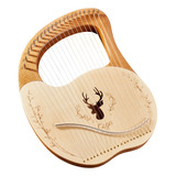 Pegatina Lyre Harp 21 Music Note Cega, Cuerda, Púas De Caoba