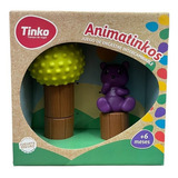 Oso Con Arbol Juego Encastre Goma Tinko 8103