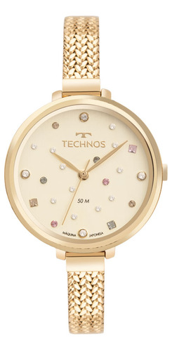 Relógio Technos Feminino Crystal Dourado - 2036msq/1d