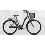 Bicicleta Mercurio Comfort Joy R26 Con Canastilla 7 Vel Color Azul Acero Tamaño Del Cuadro M