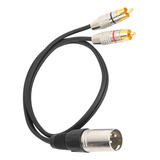 Cable Divisor De Audio Xlr Macho A 2 Rca, Adaptador Rca A Xl