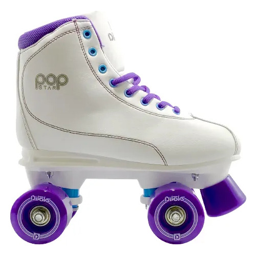 Patins Quad - Divoks Pop Star | 58mm Abec 7 Branco/roxo