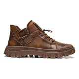 Zapatos De Charol Botas Para Hombre Casual Plataforma Cafes