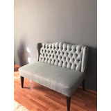 Sofá Sillón Loveseat Vintage Turquesa